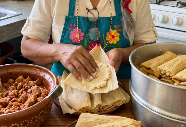 Red pork tamales